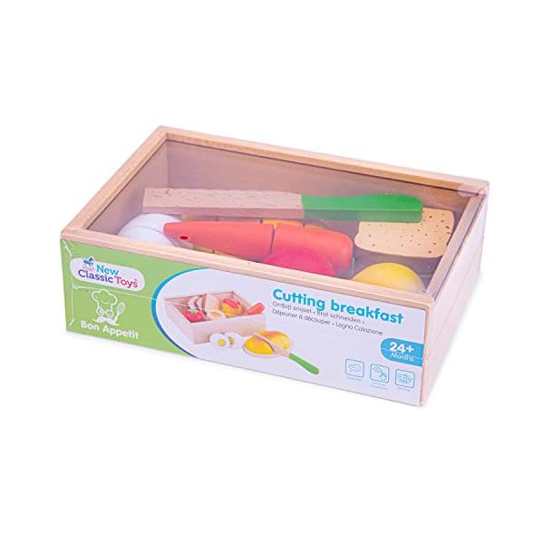 New Classic Toys - 10580 - Kinderrollenspiele - Essen Schneiden Set – Bild 8