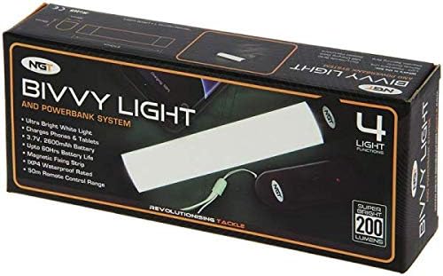 NGT Fishing Camping Rechargeable Bivvy Tent Light Power Bank Remote + RED Light, White,red, 21 x 3.5 x 3.5 cm - Image 5