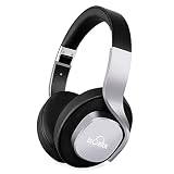 Wireless Headphones, iDeaUSA Bluetooth Headphones Stereo Mega Bass Over Ear Headphones Foldable and Lightweight 25 Hours Music Playback Built in Mic for TV, Air Travel - Black/Silver