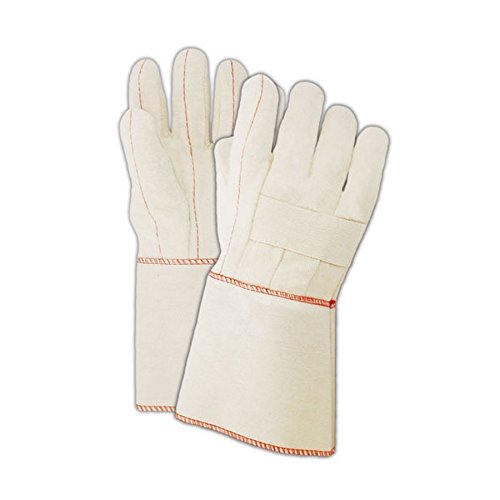 MAGID 95KGT Heater Beater 20 oz. Cotton Canvas Hot Mill Gloves, Men's (Fits Large), Natural, Men's (Fits Large) (Pack of 12)