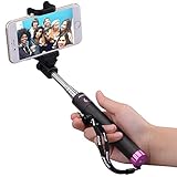Mpow iSnap X One-piece U-Shape Self-portrait Monopod Extendable Selfie Stick with built-in Bluetooth Remote Shutter for iOS & Android Smartphones