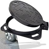 MASSLUNT Cast Iron Manhole Cover and Frame 12”, B