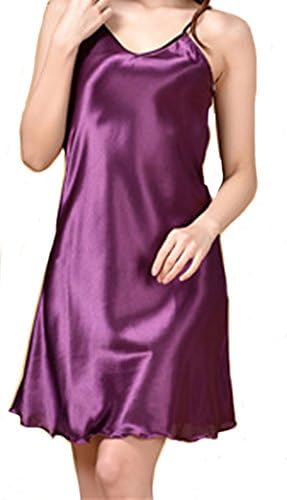 Women's Pajamas Satin Nightdress Sexy Nightgown Sexy Mini Slip Sleepwear