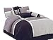 Chezmoi Collection 7-Piece Quilted Patchwork Comforter Set (California King, Lavender Purple)