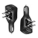NDLBS 2Pack USB Car Charger, 2-in-1 Portable With Foldable Plug Wall Charger for iPhone X XR XS 7 8 Plus Note 8 9 Galaxy S8 S9 Plus LG Pixel