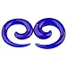 PiercingJ 10pcs Mixed Color 12G-00G Uv Acrylic Snail Ear Plug Stretcher Spiral Taper Expander (0g=8mm)