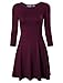 Tom's Ware Women's Casual Slim Fit and Flare Round Neckline Dress