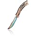 Jeslon Butterfly Training Knife, New CS GO Counter Strike claw Karambit Knife practice folding Knife dull blade no edge tool (Rainbow)