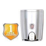 HOMEPLUZ Simply Silver Manual Wall Soap Dispenser 20 oz (580ml) - Durable Rust Resistant ABS Casing - Wall Mounted for Kitchen, Bathroom, Home Office, Hotel, Commercial Buildings