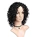 WIGNEE Remy Human Hair Afro Kinky Curly Wigs for Women Afro Full Wigs with Free Wig Cap (10 inch)