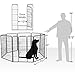 Wire Pen Dog Fence Playpen - Pet Dogs & Cats Outdoor Exercise Pens - Tube Gate w/Door - (8 Panel / 30 Square Feet Play Yard) Heavy Duty Portable Folding Metal Animal Cage Corral - 40