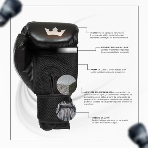 Kit Luva De Boxe Kickboxing Muay Thai + Caneleira + Protetor Bucal Moldável + Bandagem 3 Metros