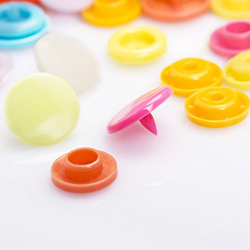 Lynda 360pcs T5 Plastic Snap Buttons for Sewing and Crafting No-Sew T5 Snaps with Organizer Storage Case for Bibs Diapers Crafts - Thumbnail 3