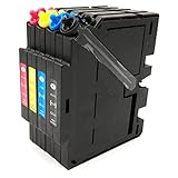 Q-Ink 4 Pack for Ricoh GC-41 Heat Transfer SUB Compatible Refillable Ink Cartridge Show Accurate Ink Level High Capacity High Yield for Ricoh Afico SG2100 SG2010N SG3100 SG3100DN SG3110SFNW SG7100