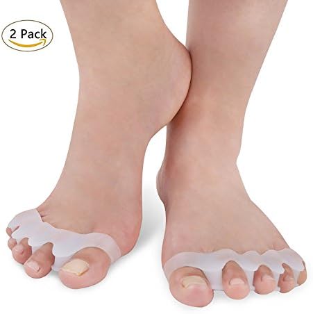 Toe Separator,Bunion Toe Spacers for Yoga Practice Running and Sports Activities,Gel Toe Separatorsfor Men WomenPlantar Fasciitis - Quickly Foot Pain Relief After Sports(1 pair)