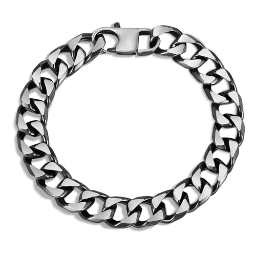 Black&silver Cuban Link Bracelet