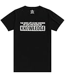 Parvenza Men's 100% Heavy Cotton Material Black T-Shirt,Smart Motivational Printed Designs,Crew Neck Jerseys Easily Washable