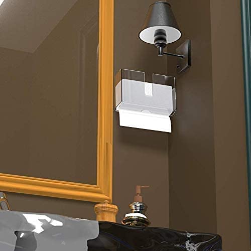 Cq acrylic Wall Mount Paper Towel Dispenser,Clear Folded Paper Towel Holder for Bathroom Toilet