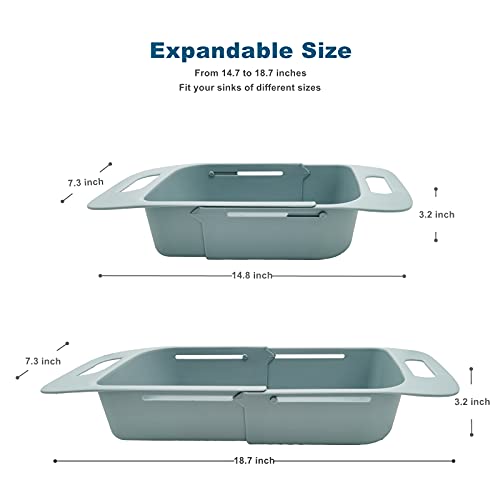 Sink Colander Extendable Strainer Basket DOUBLE TJP, Kitchen