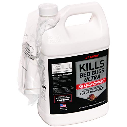 JT Eaton Kills Bed Bugs Ultra Spray, Water-Based Bed Bug & Insect Killer – Professional-Grade, Gallon with Sprayer