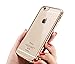 Monond Nicexx New iPhone 7 Clear Case with Gold Plated Frame Luxury Flexible Soft TPU Case Transparent for iPhone 7 (Gold)