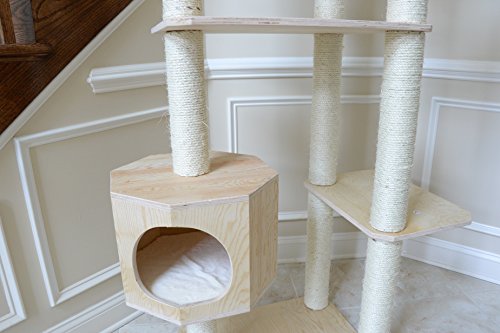 Armarkat 89 inch Premium Solid Wood Cat Tree Tower