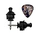 Creanoso Guitar Strap Locks and Buttons Black (2 Pack) - Schaller-Style Security - for Electric Acoustic Guitar Replacement