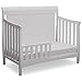Delta Children Bennington Elite Sleigh 4-in-1 Convertible Crib, Bianca White