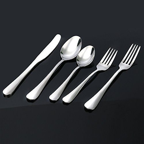 Flatware Set, MCIRCO 5Pieces Flatware Set HeavyDuty Stainless Steel