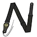 Donner DR-1 Soft Cotton Guitar Strap for Bass Acoustic Electric Guitar with Pick Pocket Genuine Leather End Black 2” Wide Gift for Guitarists