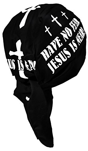Christian Bandana with SWEATBAND Skull Cap Doo Rag Made in America