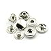 120 Sets 10mm Metal Snap Fasteners Press Stud Rounded Sewing Rivet Buttons Clothing Leather Craft DIY Poppers Silver