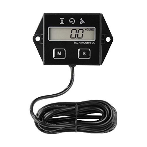 Runleader Digital Operating Hour Counter Speed Meter Maintenance Reminder User Shutdown Use for ZTR Lawnmower Tractor Generator Marine Outboard ATV Motor Sledge