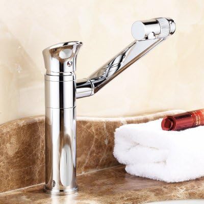 YanCui@ Modern brass chrome-plated spanner-type single handle single hole bathroom basin faucet kitchen faucet