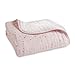 aden + anais Metallic Dream Blanket, 100% Cotton Muslin, 4 Layer Lightweight and Breathable, Large 47 X 47 inch, Primrose