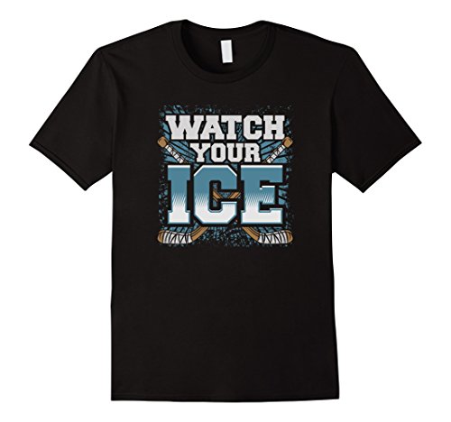 Mens Watch Your Ice Hockey Game Player T-Shirt Medium Black