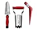 TABOR TOOLS 3 Piece Bulb Planting Garden Tool Set, Includes 1 Bulb Planter with Depth Markers and Automatic Soil Release Mechanism, 1 Metal Planting Dibber, 1 Hand Trowel Transplanter. D123A.