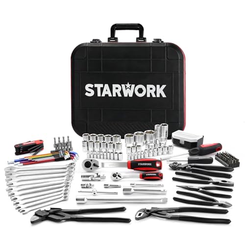 STARWORK ARWORK TRUE MECHANIC™ 169-Piece Mechanics Tool Set and Socket Set, Gift Series, Professional Metric Set