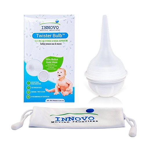 Innovo Hospital Grade Silicone Twister Bulb Baby Nasal Aspirator, Snot Sucker and Mucus Sucker, Non-Toxic Nasal Bulb, Cleanable and Reusable Ear Syringe - Thumbnail 6