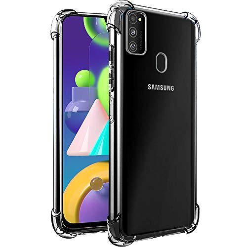TheGiftKart Shockproof Transparent Ultra-Clear Samsung Galaxy M21 / M30s Back Case Cover| Camera Protection Bump | Prote