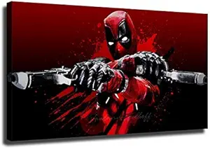 Home Decor Print Oil Painting on Canvas Wall Art Classic Movie Poster Deadpool (No Framed,8x12inch)