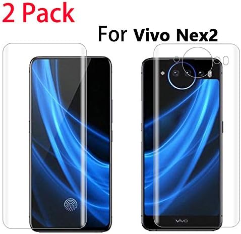 CCDZ [2 Pack] Front + Back Clear 4D Full Cover Soft Hydrogel Film for Vivo NEX Dual Display Screen Protective Film for Vivo NEX 2 Dual Display Transparent Screen Protector Film.(New)