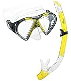 Phantom Aquatics Mexico Mask Dry Snorkel Set, Yellow