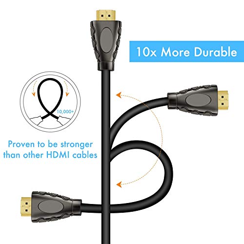 image for PERLESMITH HDMI Cable 6ft HDMI 2.0 Cable with 24K Glod-Plated- High Sp
