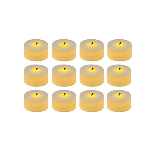 Bombay Lit Wick LED Plastic Tealights, White, 12 Set