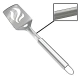 Barbecue Spatula With Bottle Opener - HEAVY DUTY 20% THICKER STAINLESS STEEL - Wide Metal Grilling Turner For Burgers Steak & Fish - Large BBQ Grill Handle - Best Cooking Utensils & Accessories