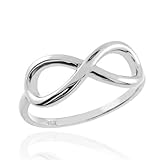 Polished 10k White Gold Infinity Ring