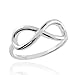Polished 10k White Gold Infinity Ring