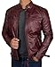 Blingsoul Red Leather Jacket for Men | [1100101] Johnson Real Maroon, XS