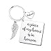 Elegant Chef Husband Memorial Keychain Angel Wing- A Piece of My Heart is in Heaven- Remembrance Sympathy Gift